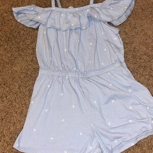 OshKosh B'gosh Light Blue Ruffled Romper